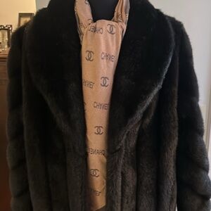 Vintage faux fur car coat